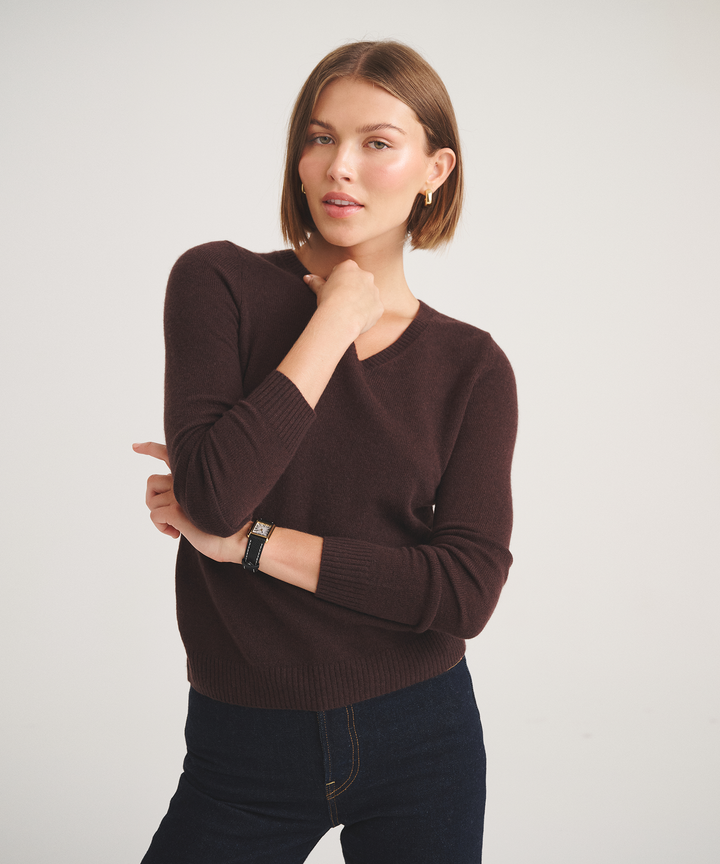 Basic Cashmere V-Neck Sweater 