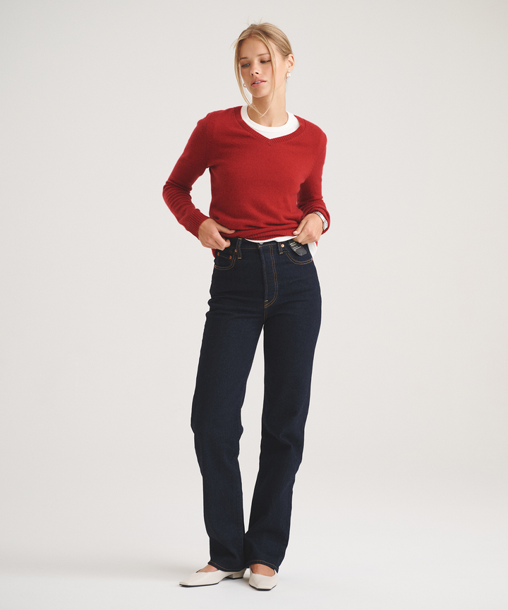 Basic Cashmere V-Neck Sweater 