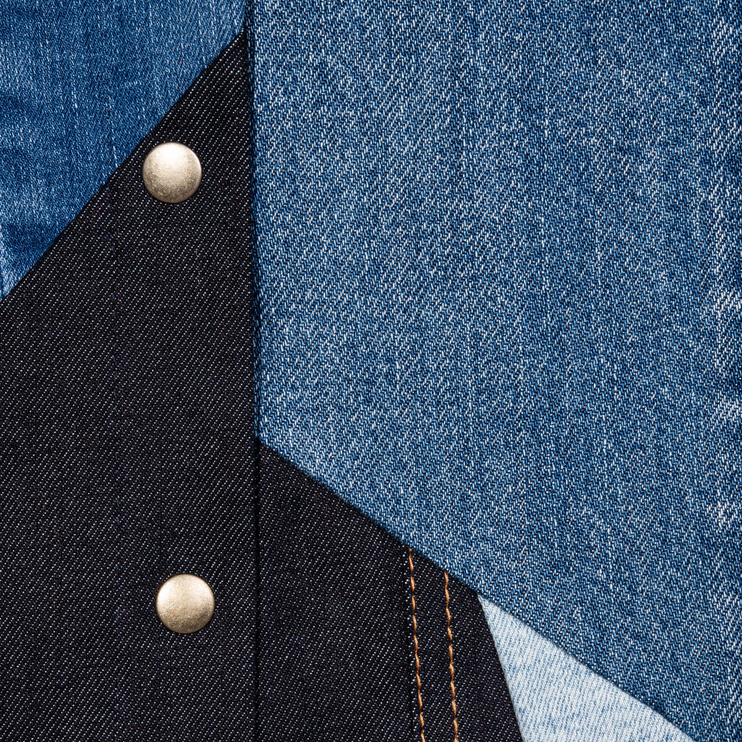 denim short sleeve shirt