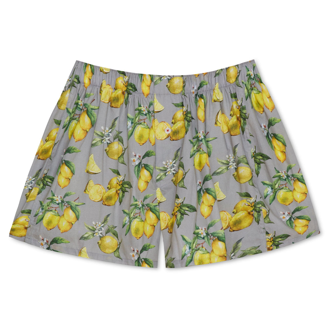 Organic Cotton Watercolor Lemons Boxer Short