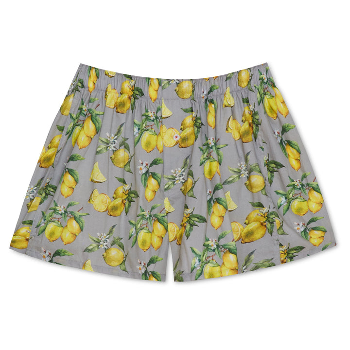 Organic Cotton Watercolor Lemons Boxer Short