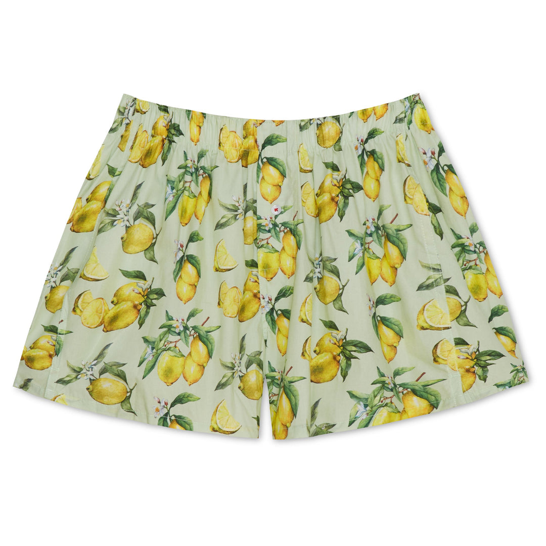 Organic Cotton Watercolor Lemons Boxer Short