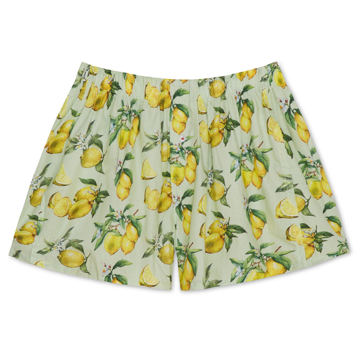 Organic Cotton Watercolor Lemons Boxer Short