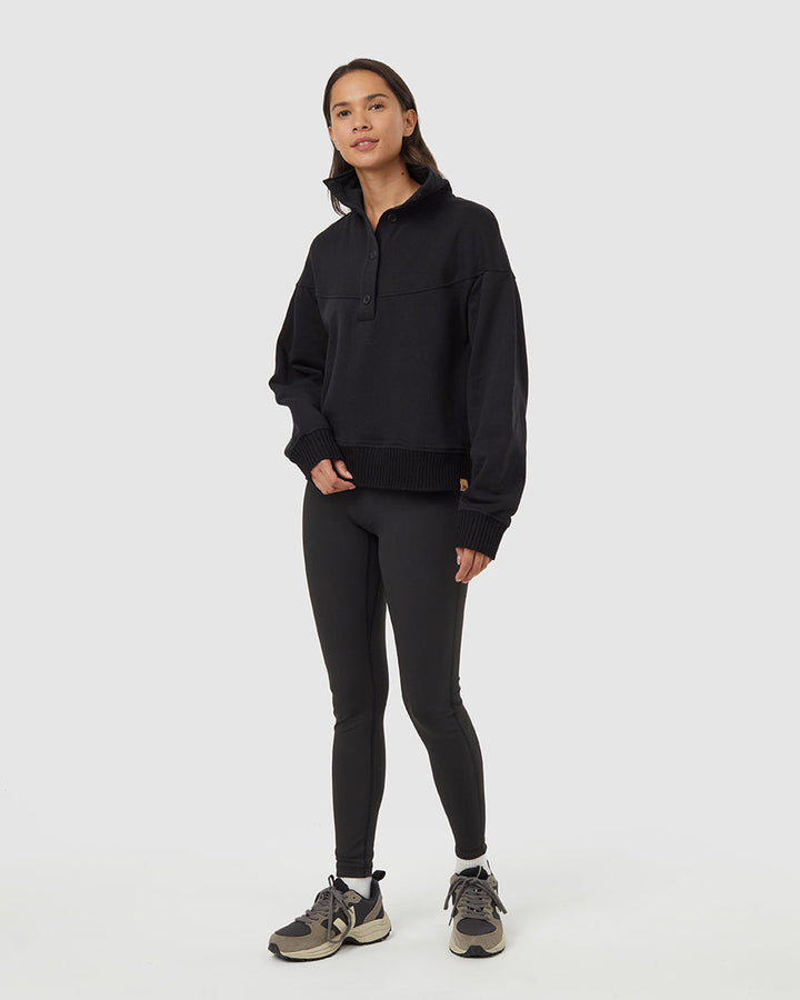 TreeFleece 1/4 Button Mock Neck