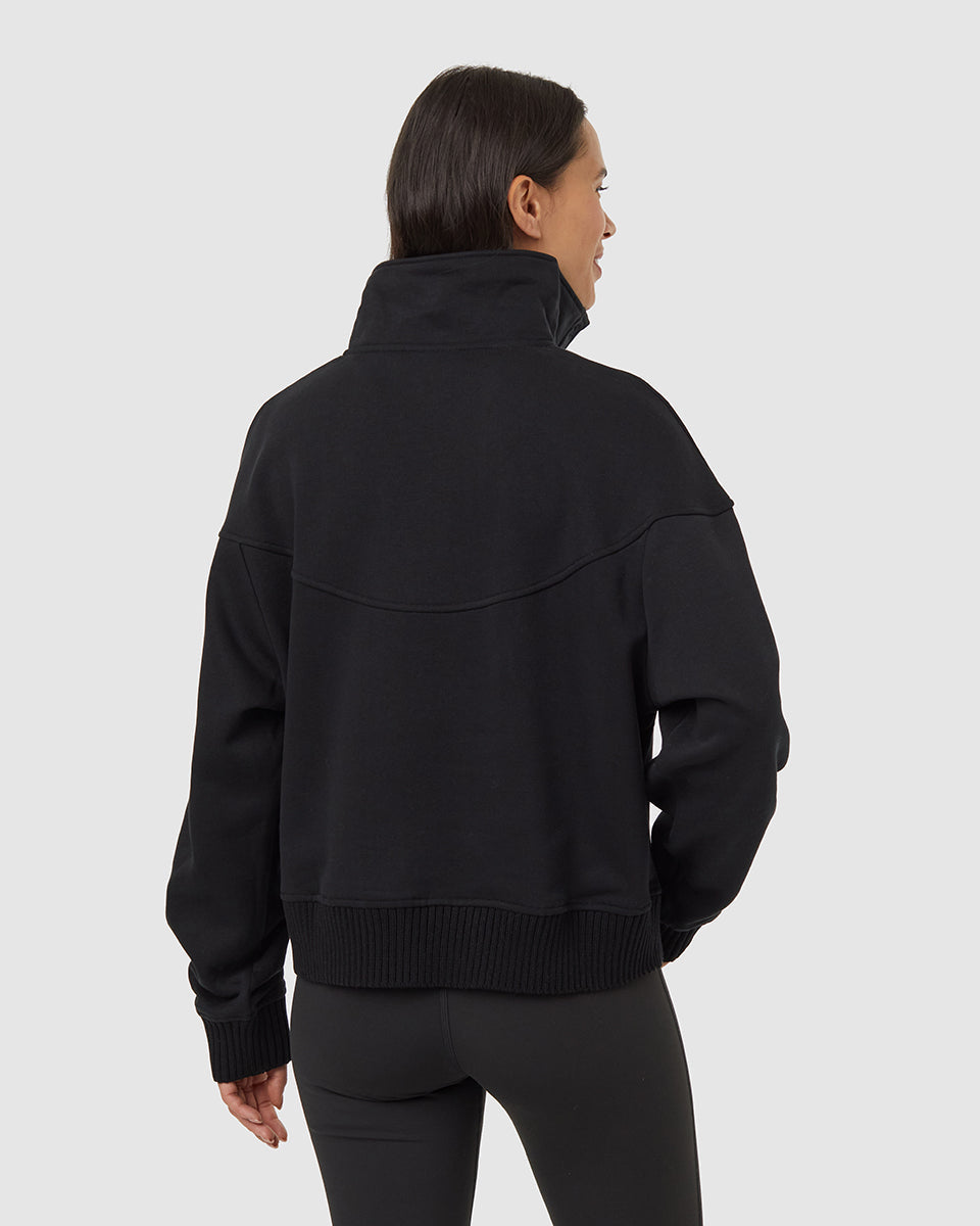 TreeFleece 1/4 Button Mock Neck