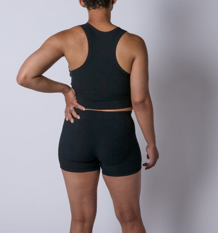 Bamboo Rib Bra Top - Black