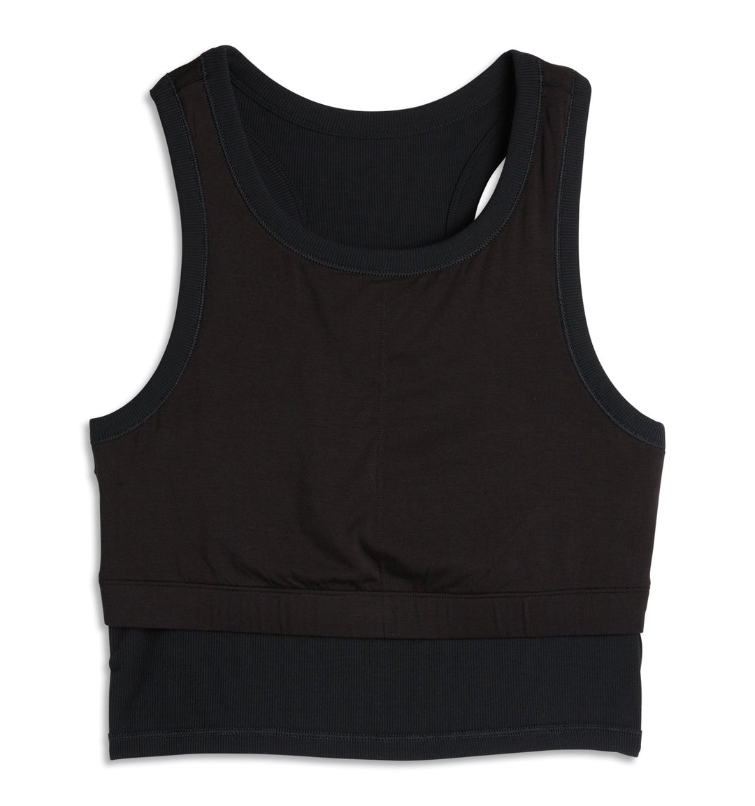 Bamboo Rib Bra Top - Black