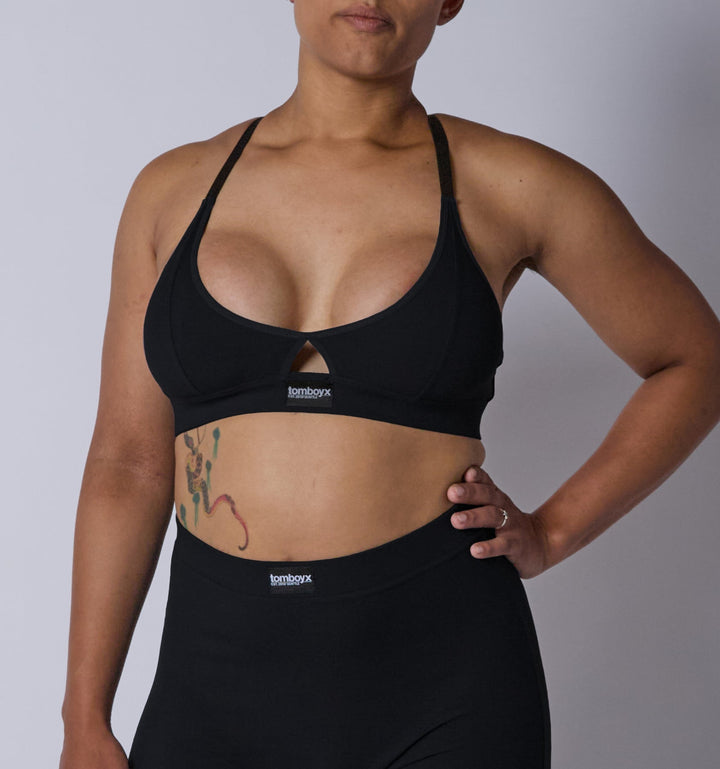 Bamboo Rib Lounge Bralette - Black