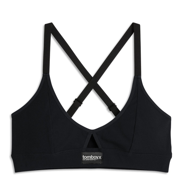 Bamboo Rib Lounge Bralette - Black
