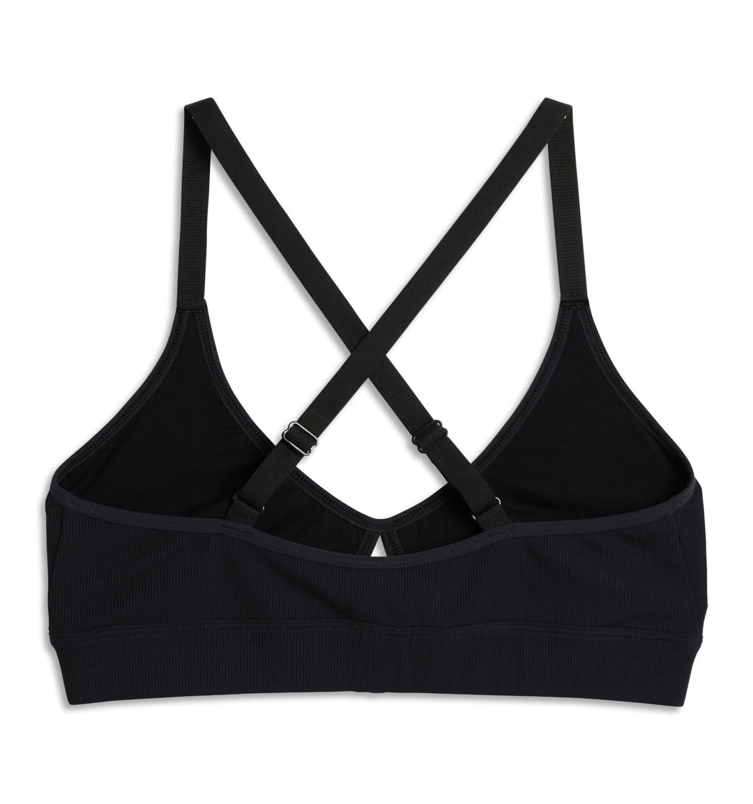 Bamboo Rib Lounge Bralette - Black