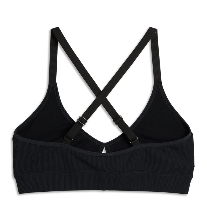 Bamboo Rib Lounge Bralette - Black