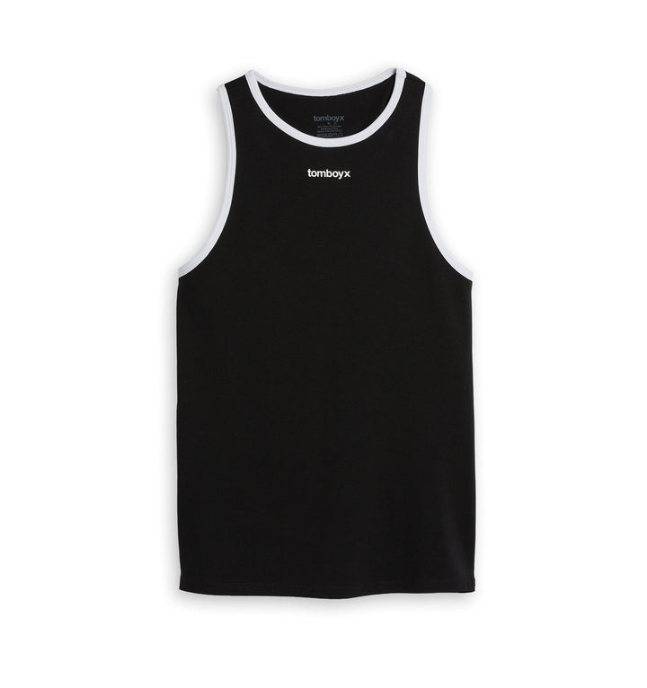 Cotton Ringer Tank - Black