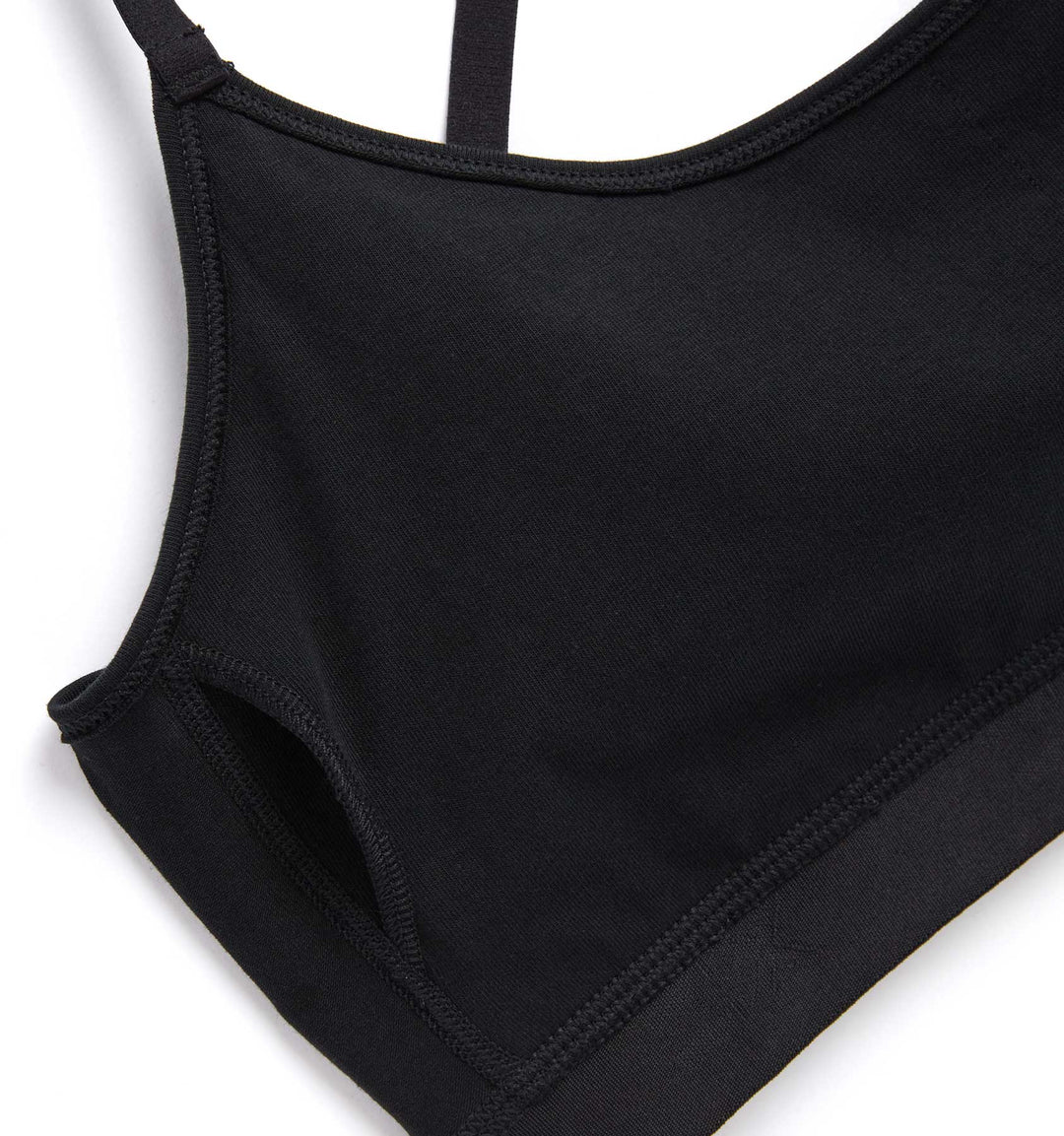 Low Cut Soft Bra - X= Black