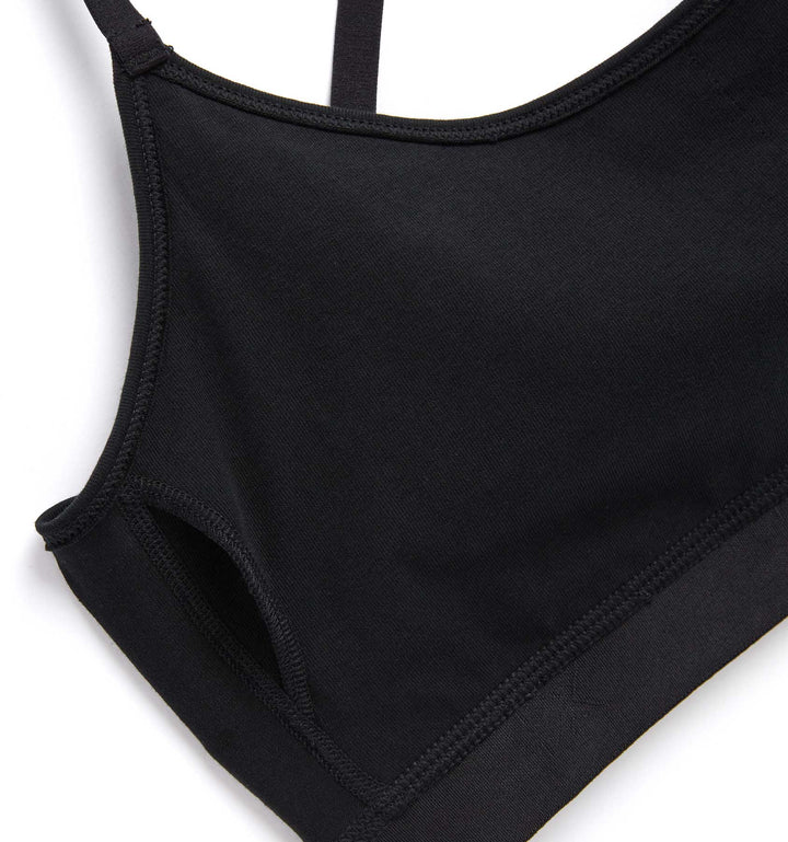 Low Cut Soft Bra - X= Black