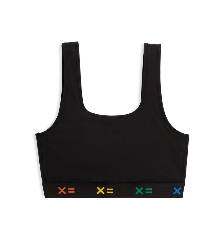 Straight Up Soft Bra - Black X= Rainbow