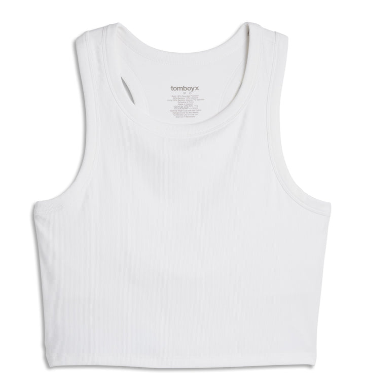 Bamboo Rib Bra Top - Bright White