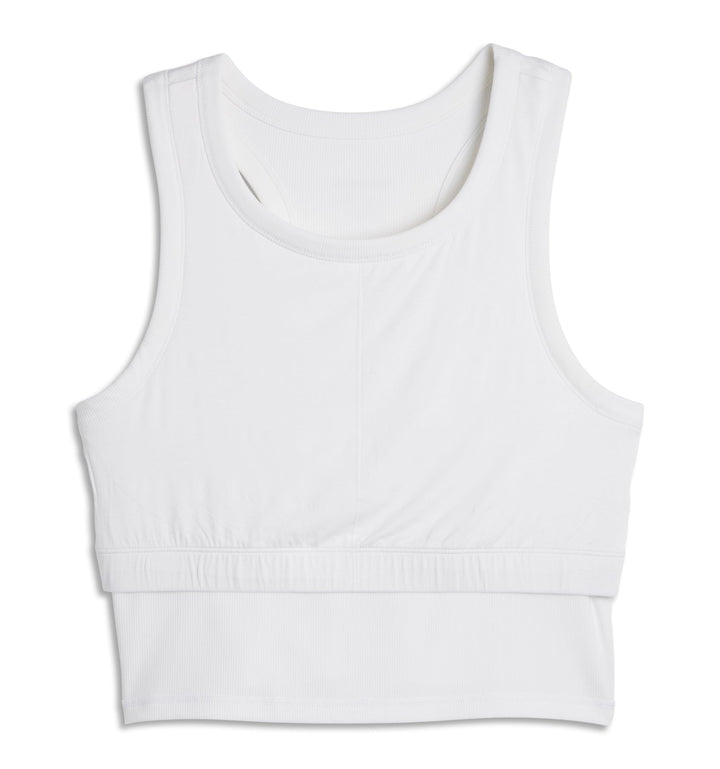 Bamboo Rib Bra Top - Bright White