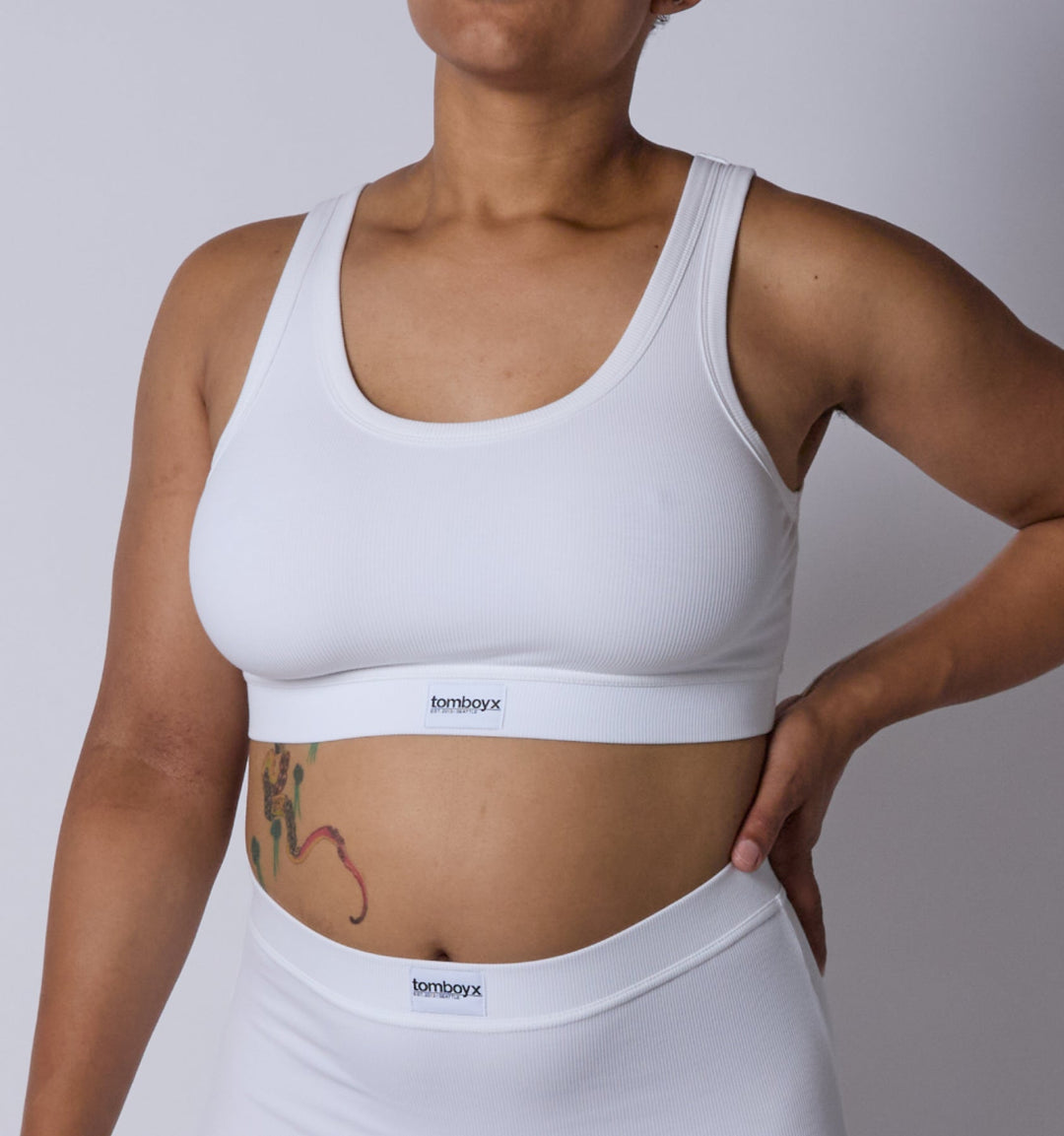 Bamboo Rib Essentials Soft Bra - Bright White