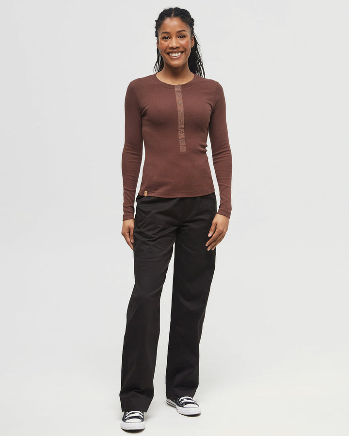 Rib Snap Placket Henley