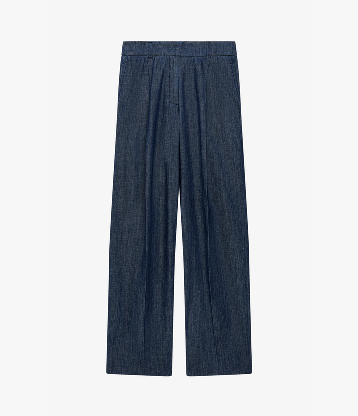 Chambray Relaxed Wide Leg Pant