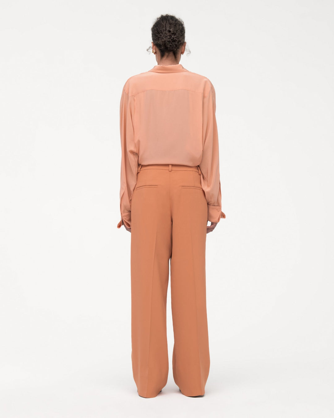 Silk Pleated Wrap Shirt