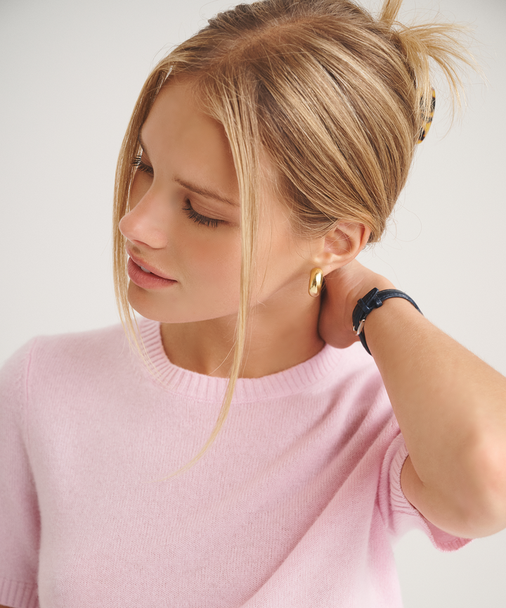 Basic Cashmere Short Sleeve Sweater
