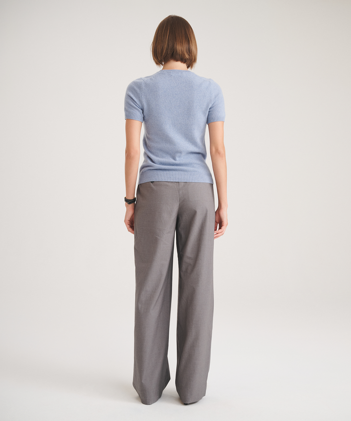 Basic Cashmere Short Sleeve Sweater