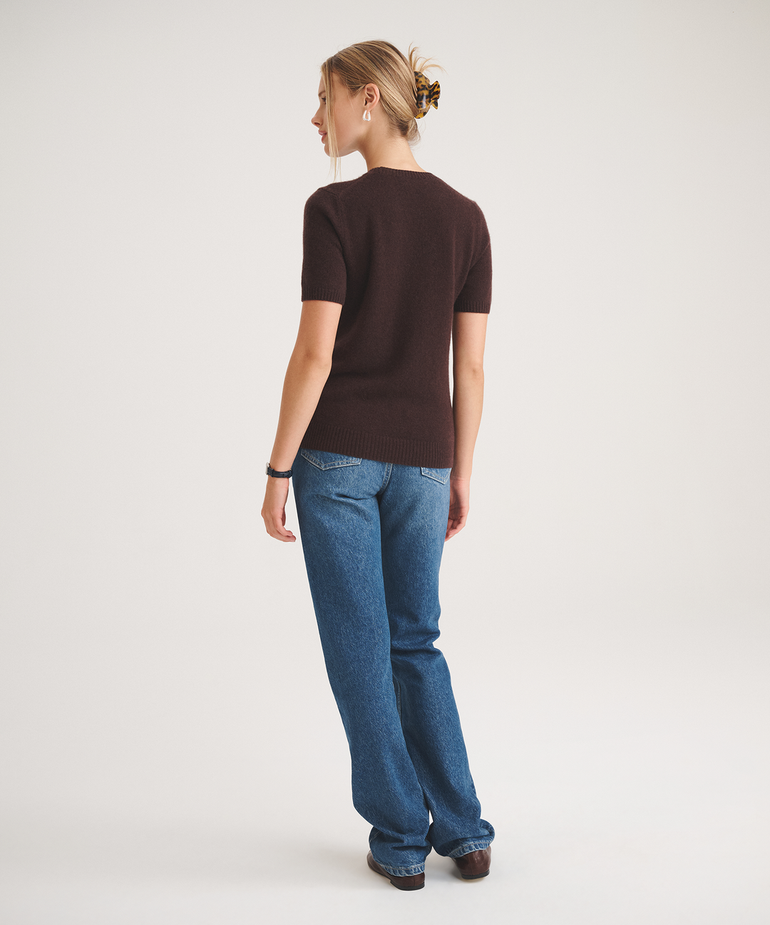Basic Cashmere Short Sleeve Sweater