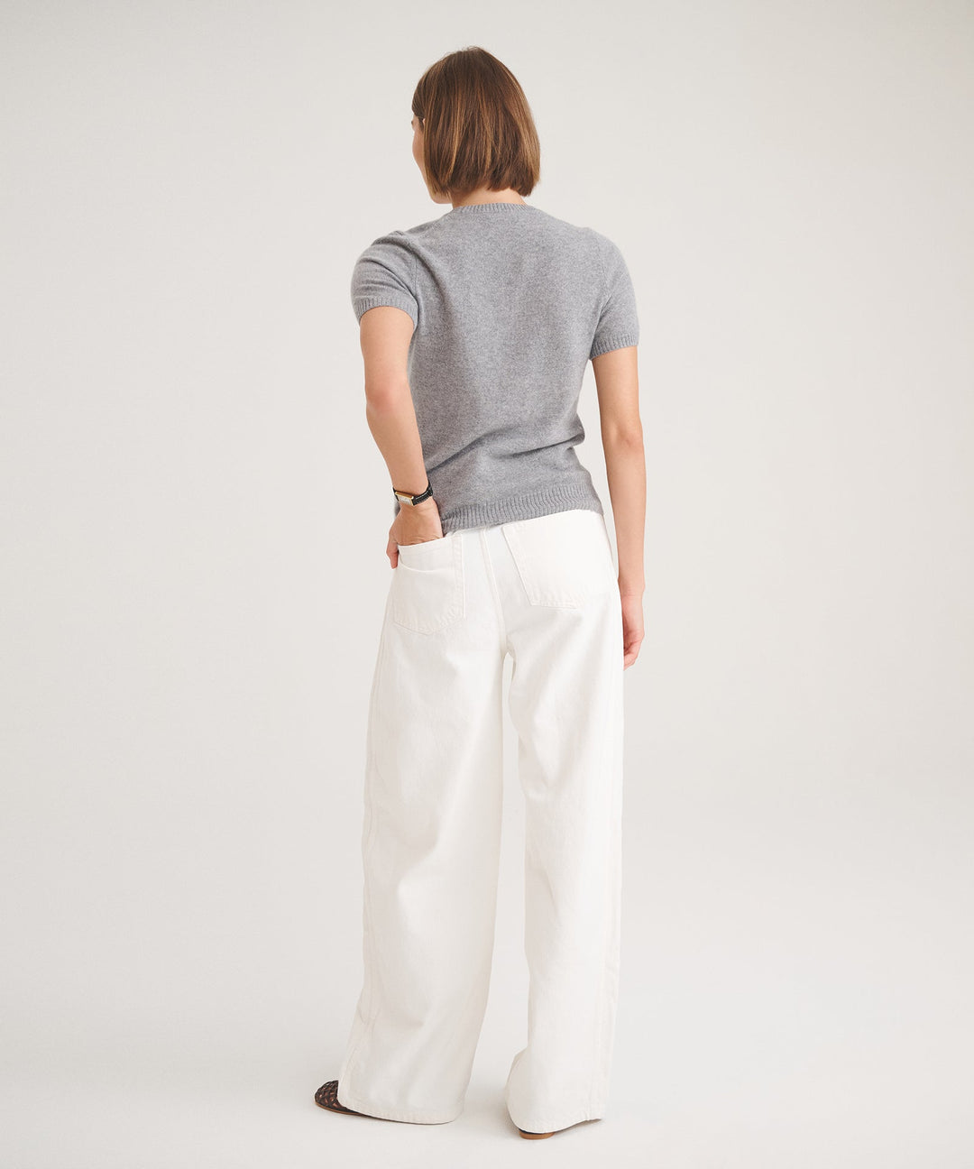 Basic Cashmere Short Sleeve Sweater