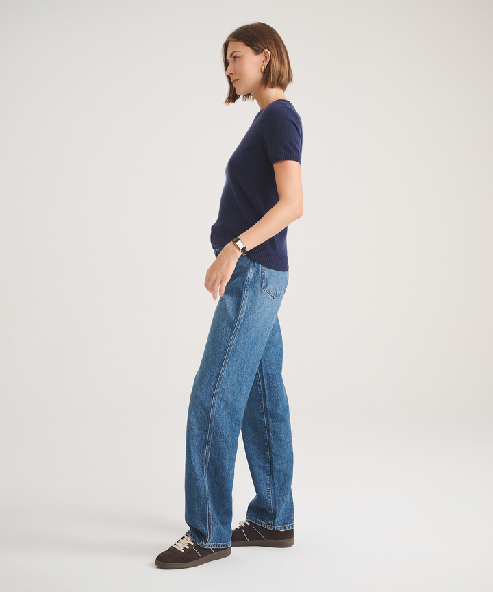 Basic Cashmere Short Sleeve Sweater
