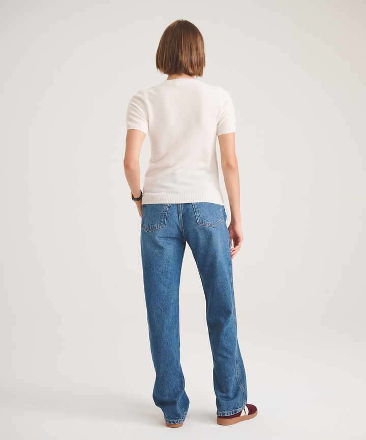 Basic Cashmere Short Sleeve Sweater