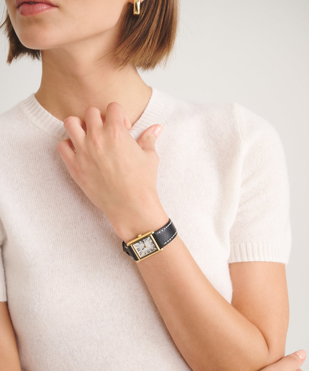Basic Cashmere Short Sleeve Sweater