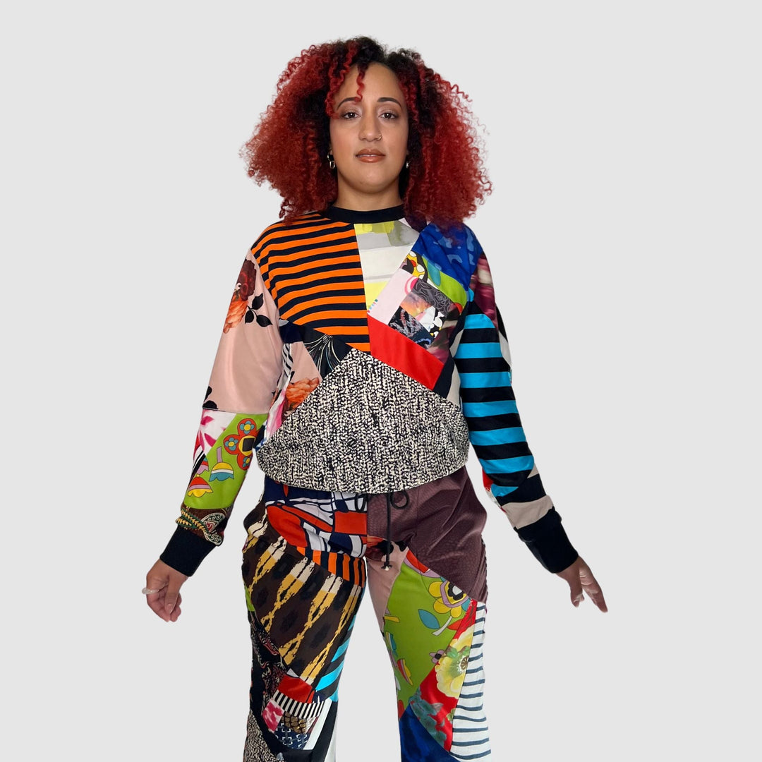 mixed print 'all-over reroll' sweatshirt