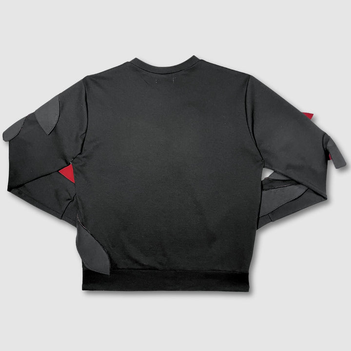 black 'song bird' crewneck sweatshirt