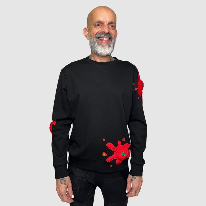 'tomato splat' crewneck sweatshirt