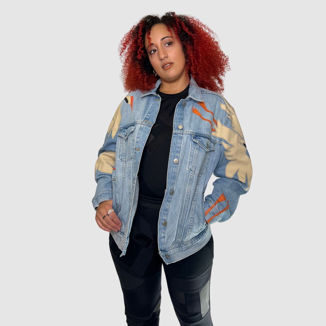 denim 'crane' jacket