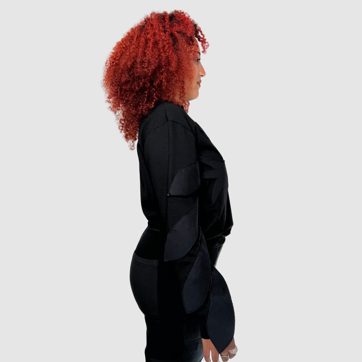 black 'song bird' crewneck sweatshirt