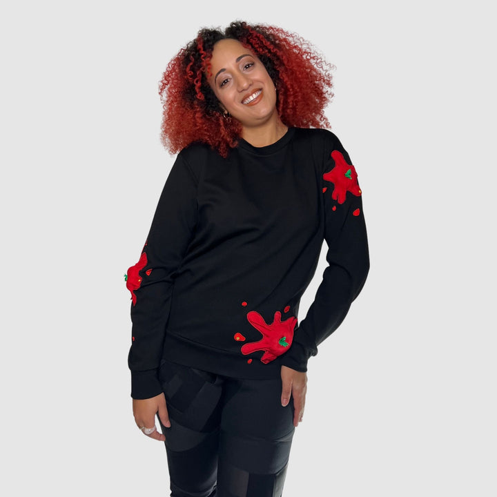 'tomato splat' crewneck sweatshirt