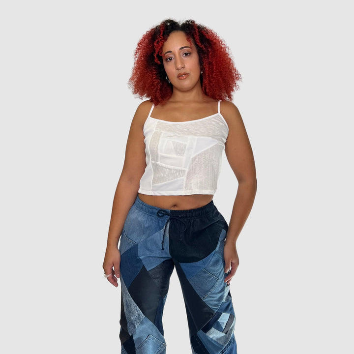 wide leg denim pant