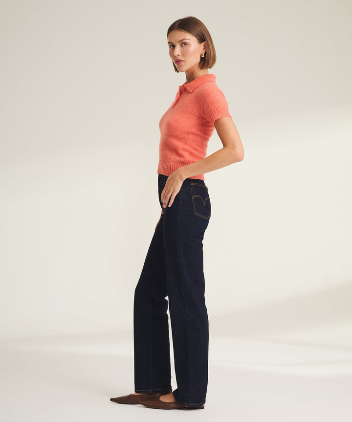 Cashmere Featherweight Short Sleeve Polo