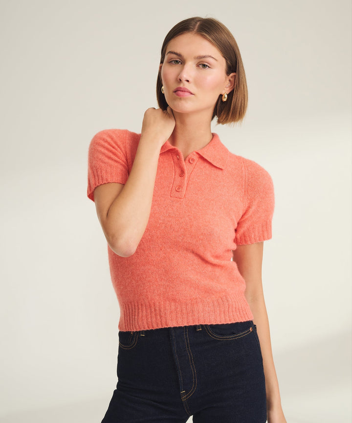 Cashmere Featherweight Short Sleeve Polo