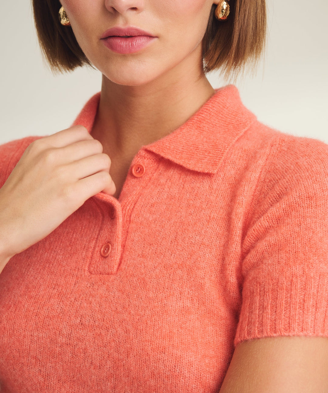 Cashmere Featherweight Short Sleeve Polo