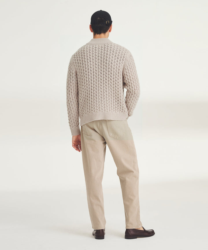 Cashmino Honeycomb High Neck Henley