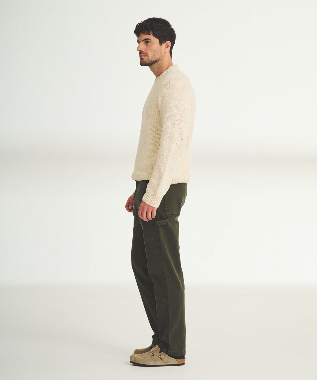 Chunky Cotton Crewneck Sweater