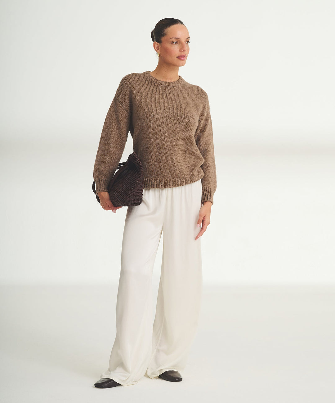Chunky Cotton Crewneck Sweater