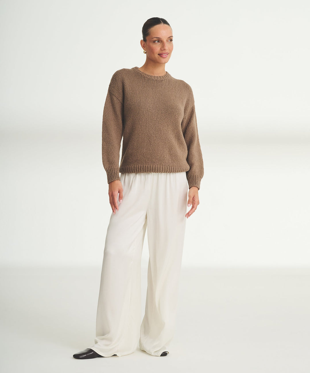 Chunky Cotton Crewneck Sweater