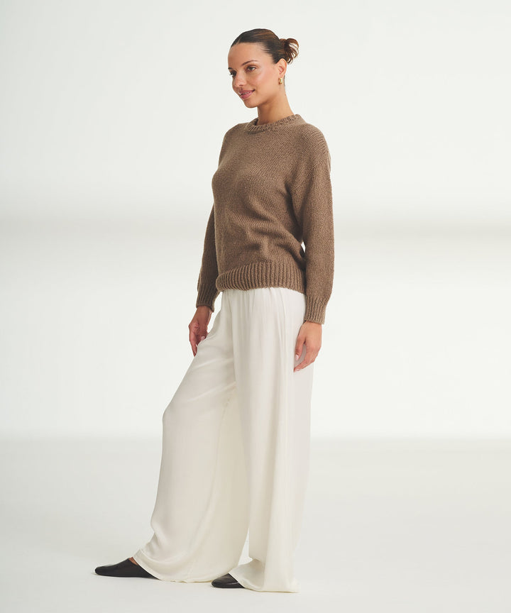 Chunky Cotton Crewneck Sweater