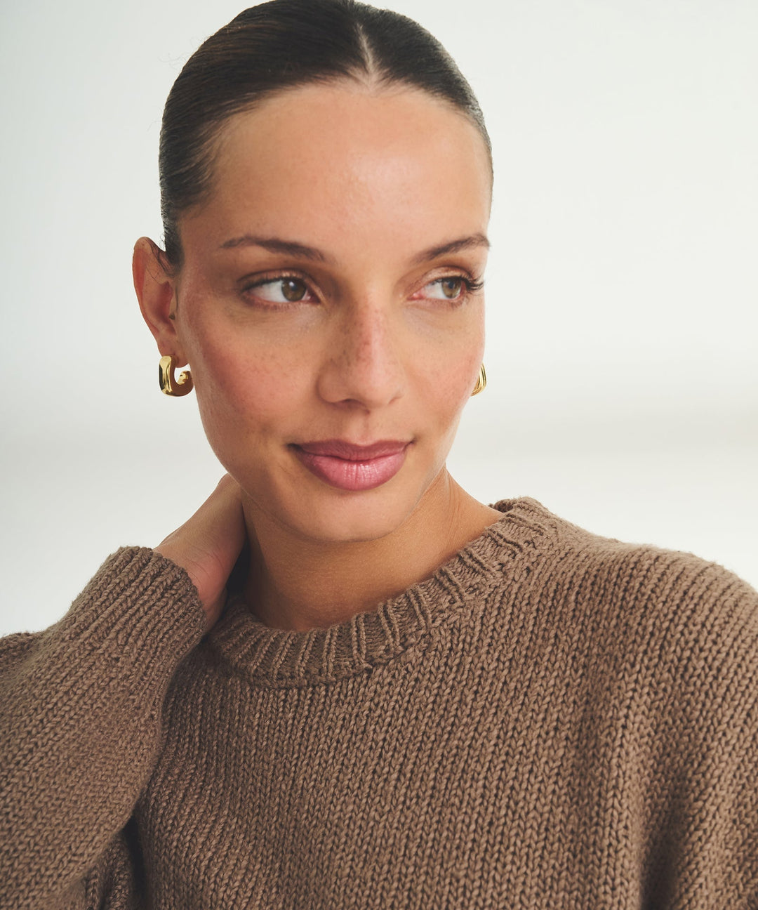 Chunky Cotton Crewneck Sweater