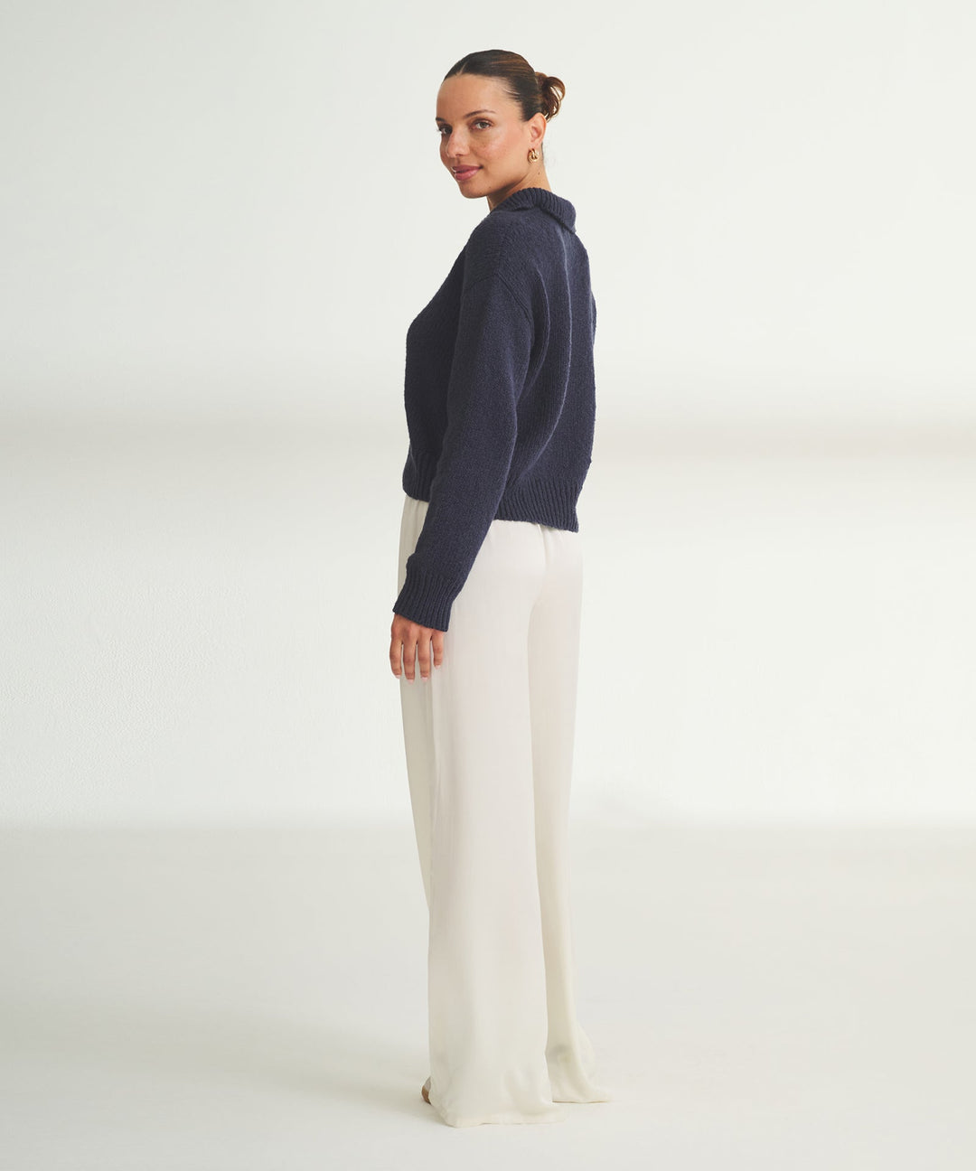 Chunky Cotton Polo Sweater