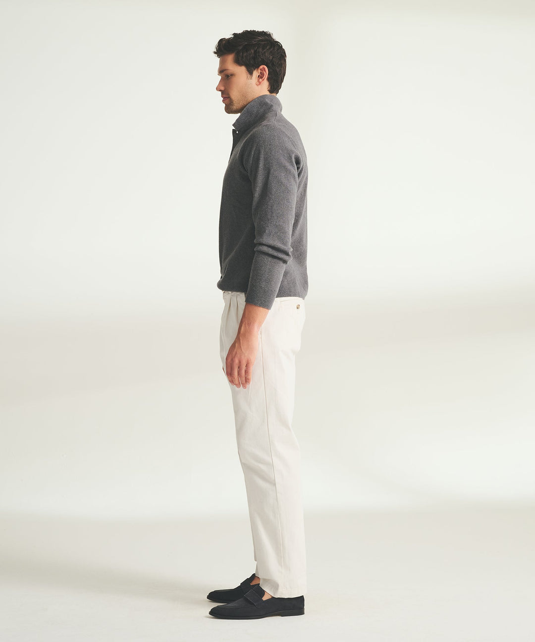 Cotton Cashmere Polo Sweater